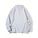 Men's Trendy Letter Print Long Sleeve Casual Sports Sweatshirt - Perfect for Outdoor Activities