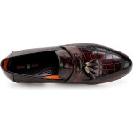 Men's Tassel Loafer, Classic Casual Dress Shoe, Black Smooth Leather Tassel Slip-on Penny Loafer for Mens